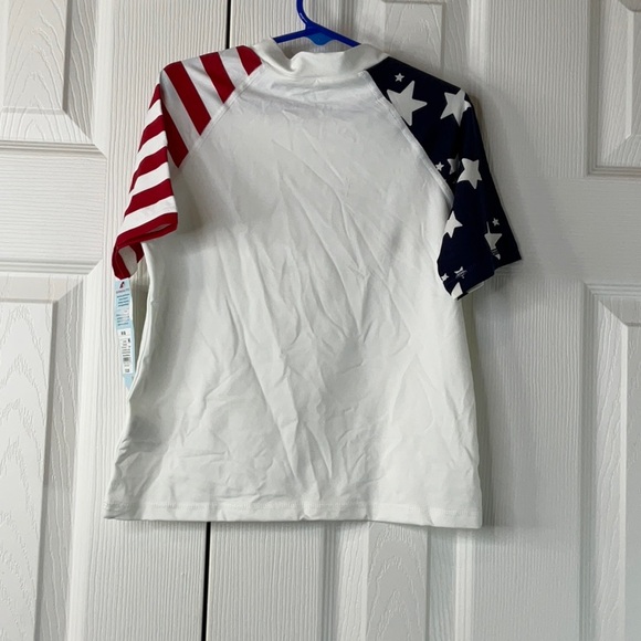 Cat & Jack - Girl’s American Flag Print Rash Guard Swim Size M (8) - Picture 5 of 7